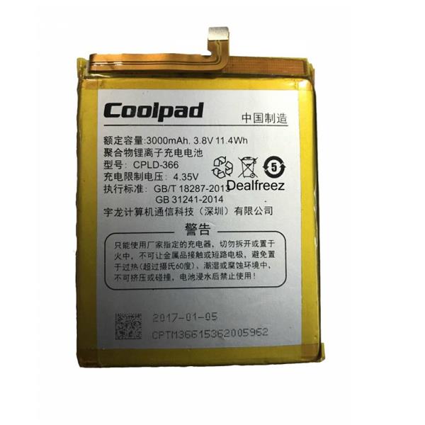 باتری موبایل کول پد مدل cpld-366 با ظرفیت 3000mAh مناسب برای گوشی موبایل کول پد Note 3